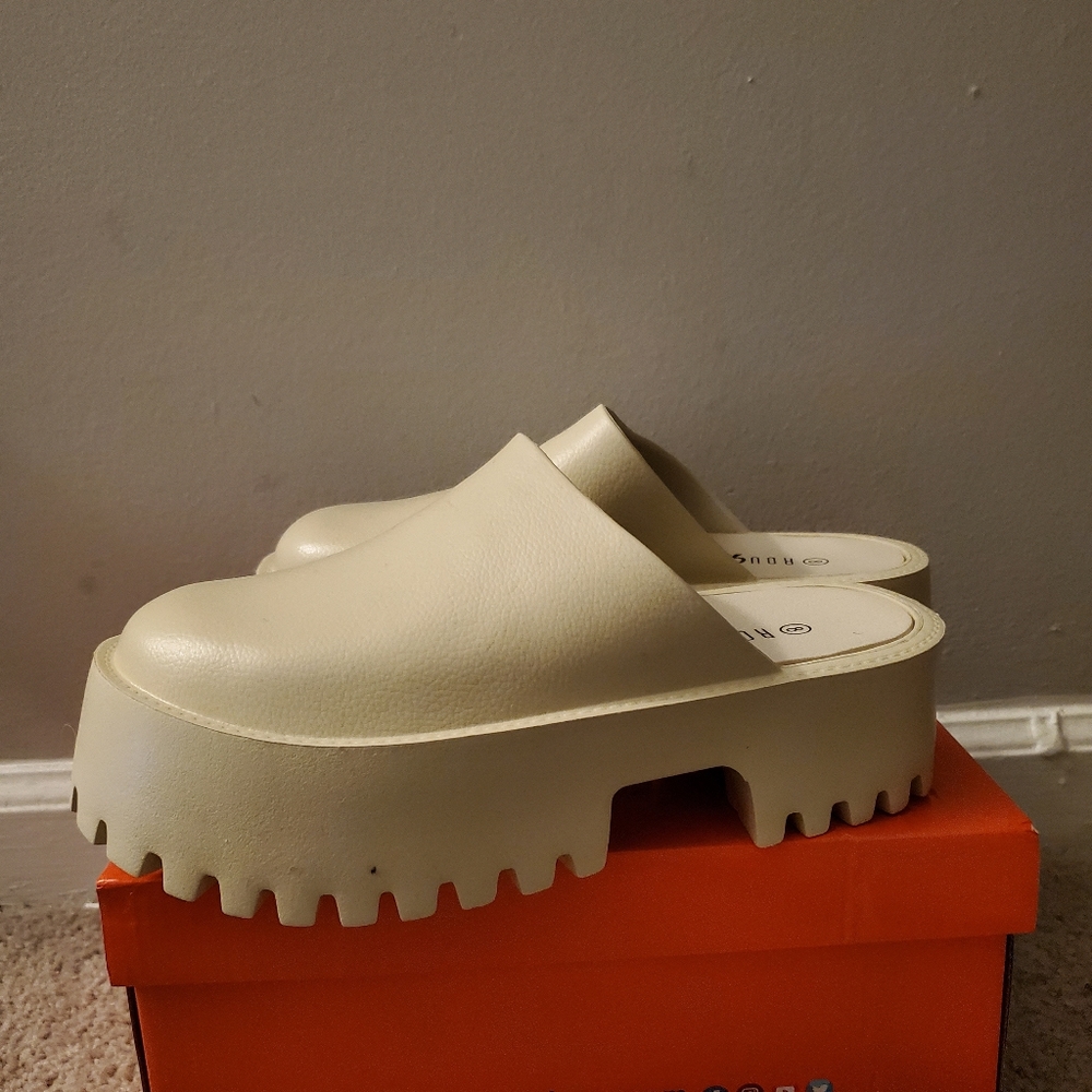 Nude slip on shoes